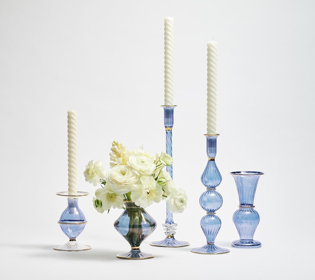 Balanced Blue Decorative Candle Holder - Image 6
