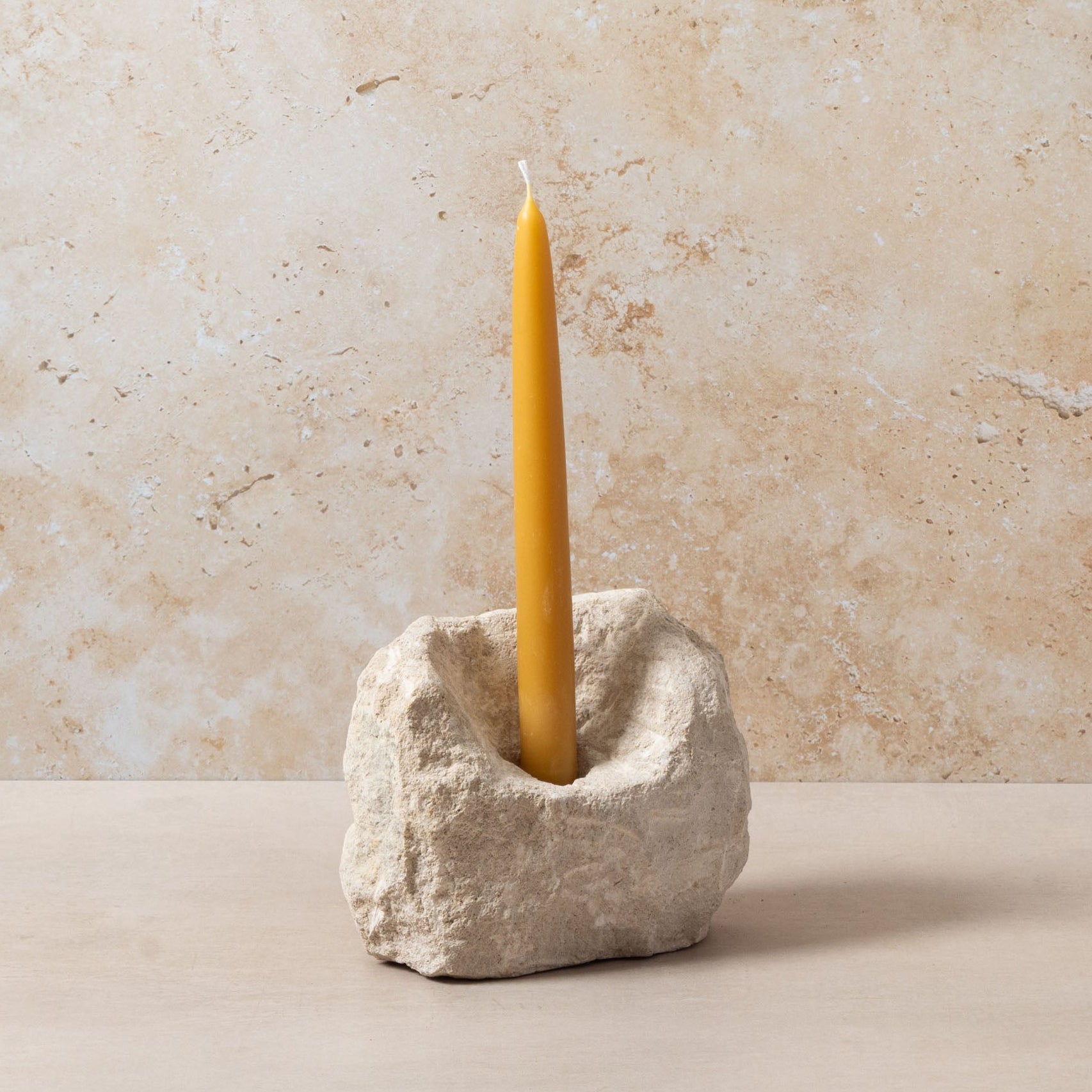 Carved Stone Candle Holder - Large Single - Image 2