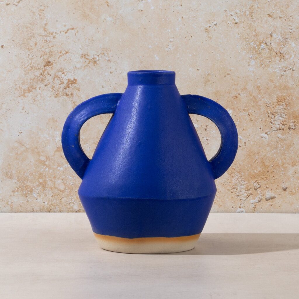 Diamond Vases with Chunky Handles