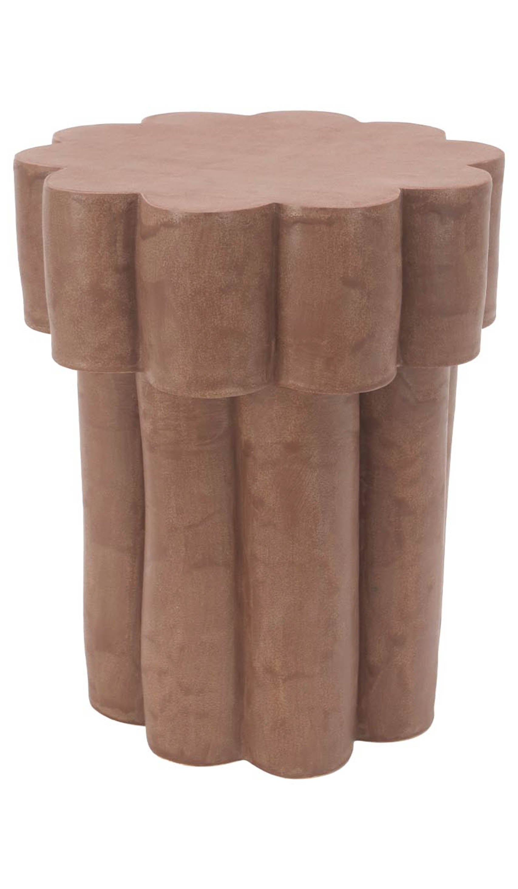 Layered Ceramic Accent Side Table