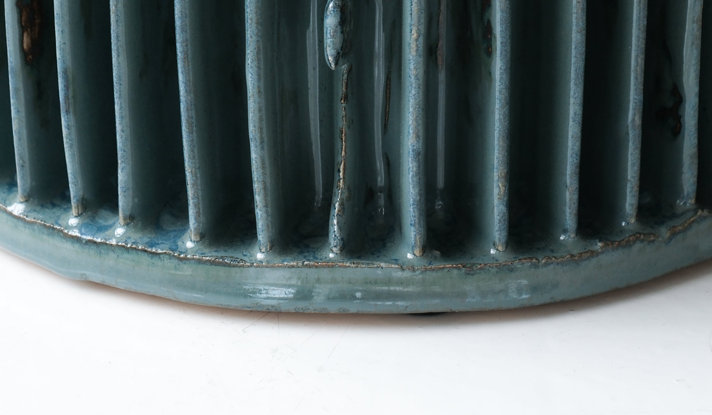 Warm Ceramic Accent Side Table