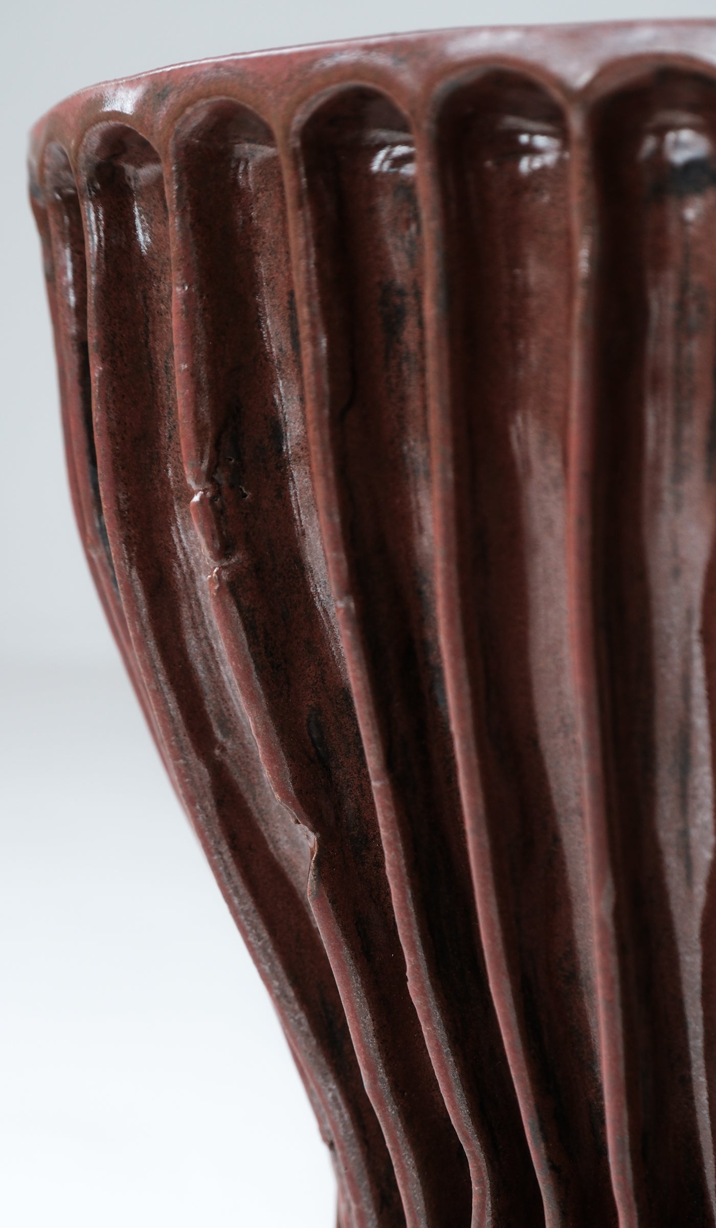 Warm Ceramic Accent Side Table
