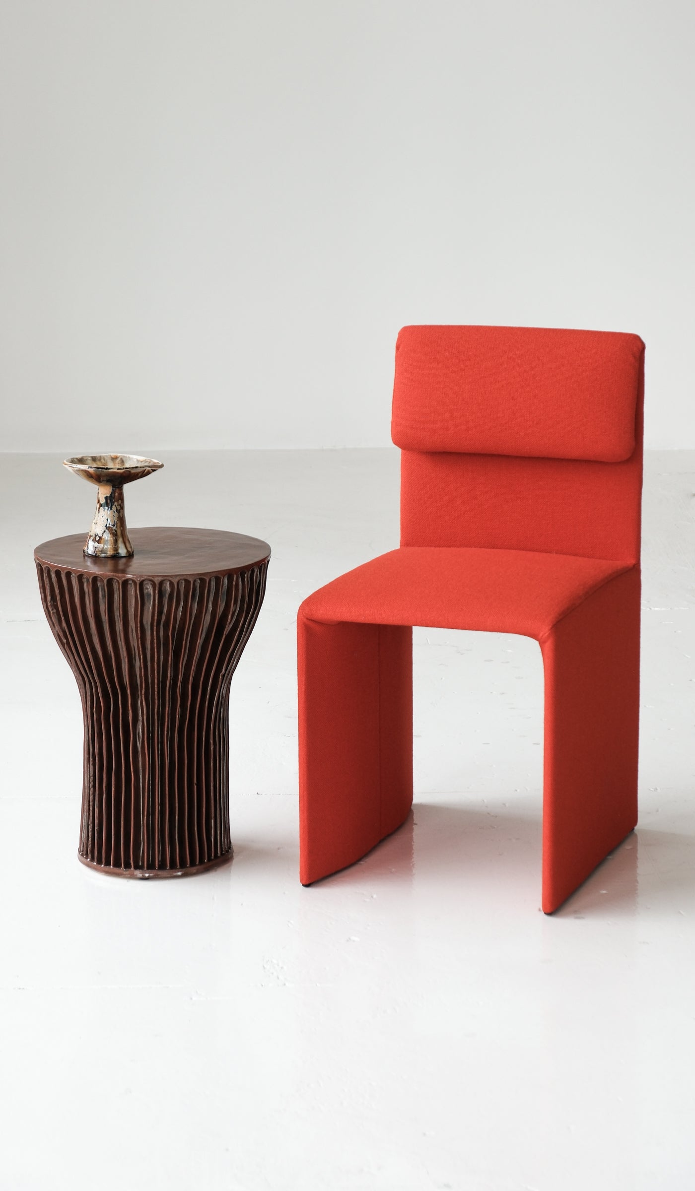 Warm Ceramic Accent Side Table