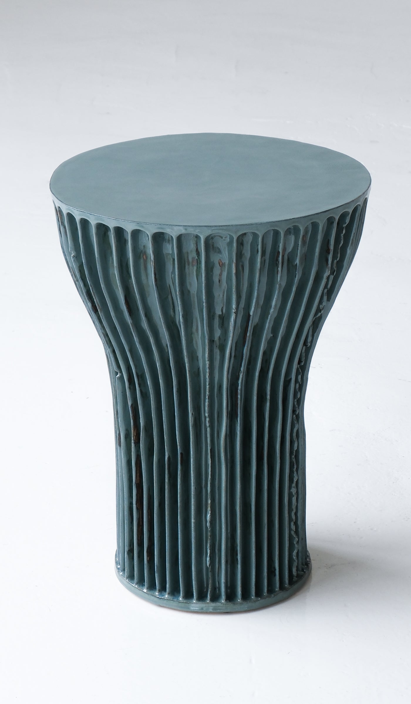 Warm Ceramic Accent Side Table