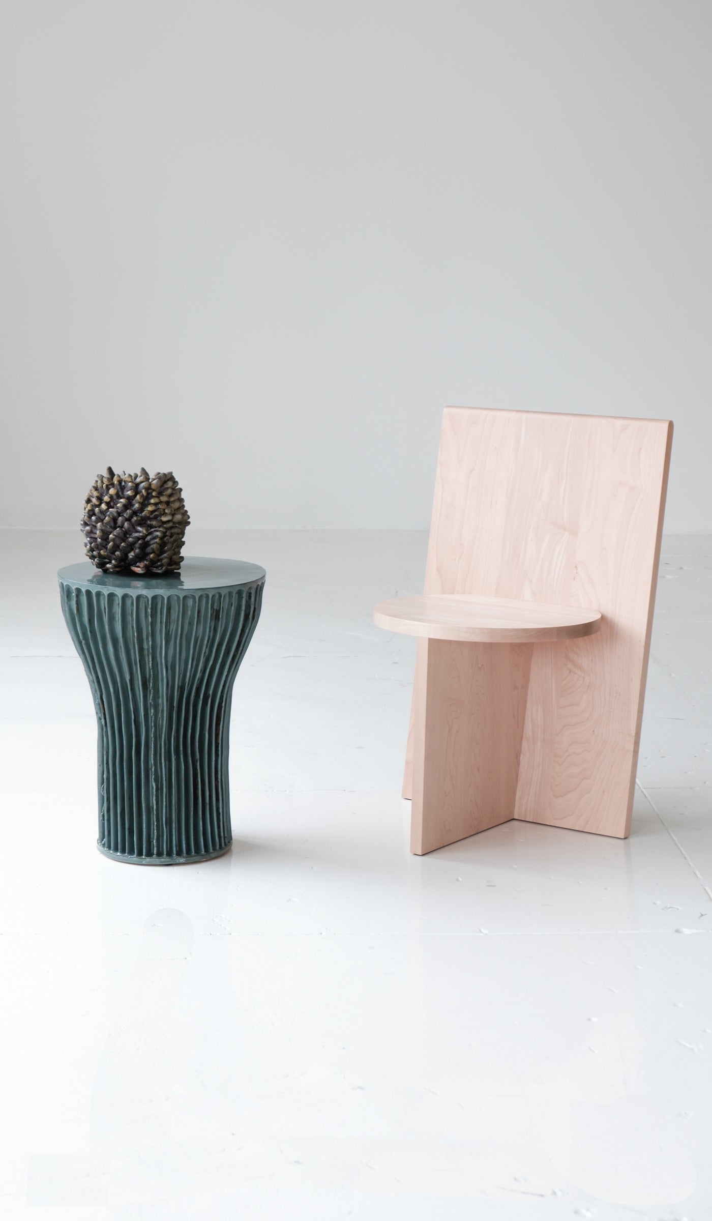 Warm Ceramic Accent Side Table