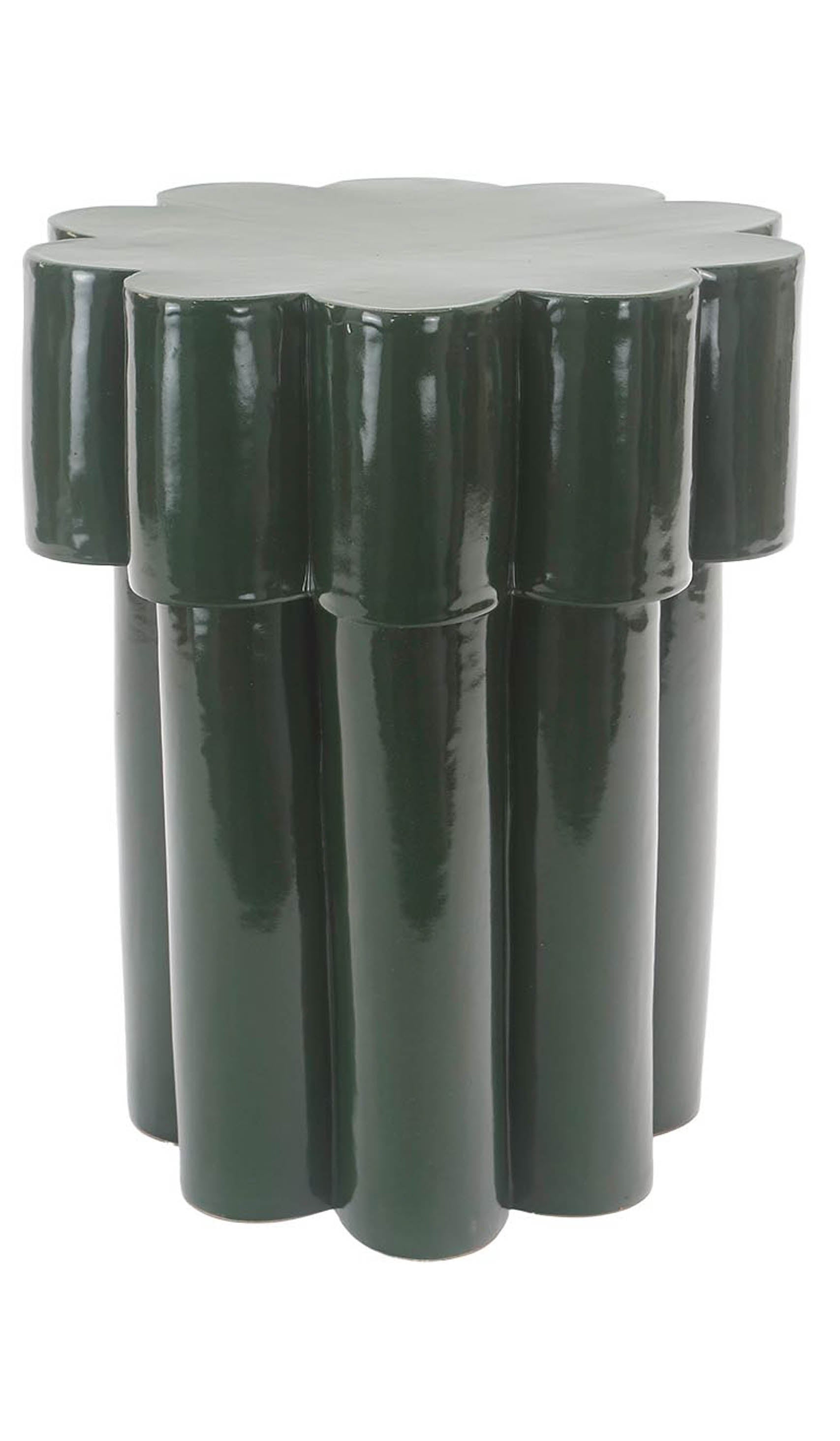 Layered Ceramic Accent Side Table