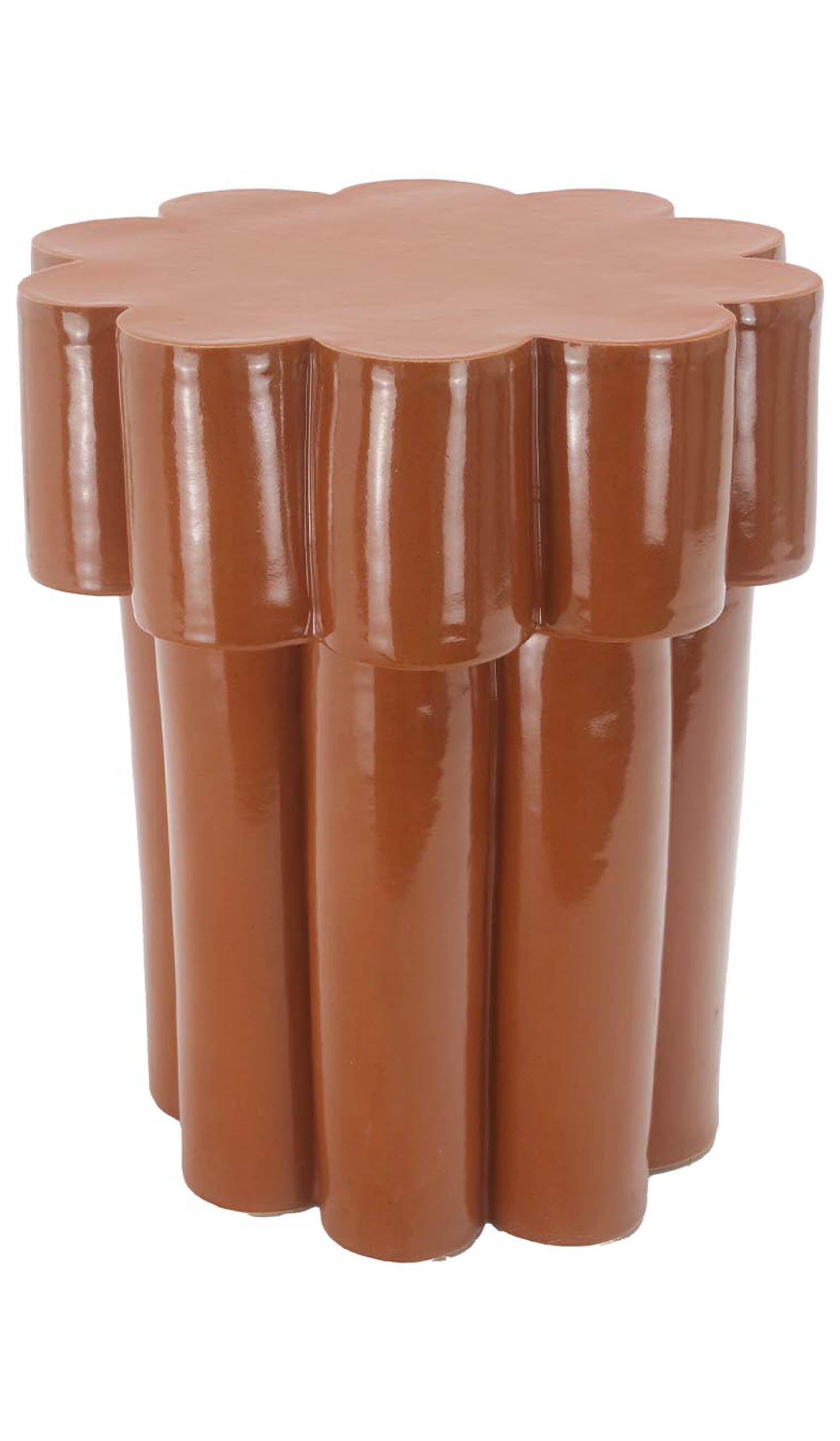 Layered Ceramic Accent Side Table