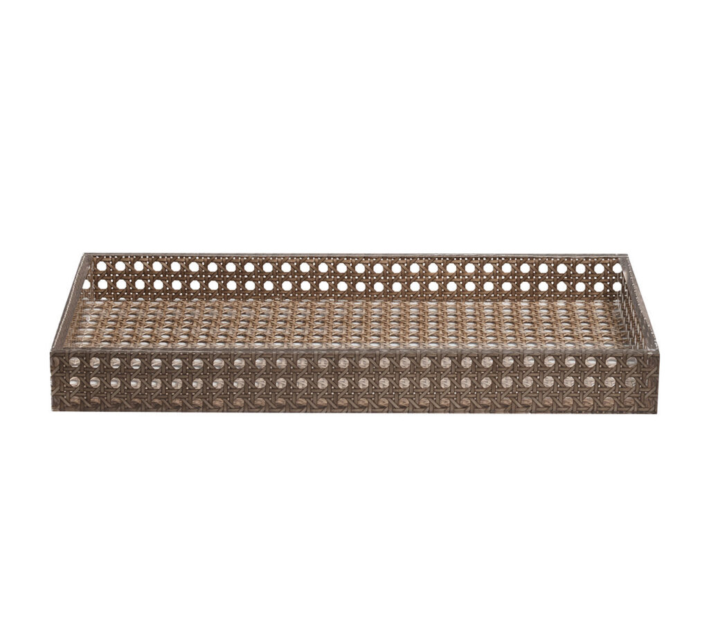 Elegant Brown Decorative Serving Tray