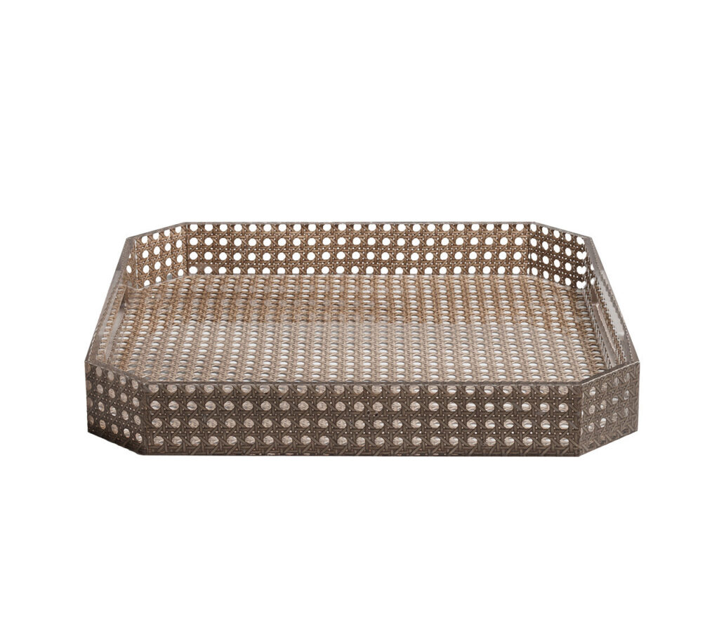 Clean Brown Decorative Serving Tray