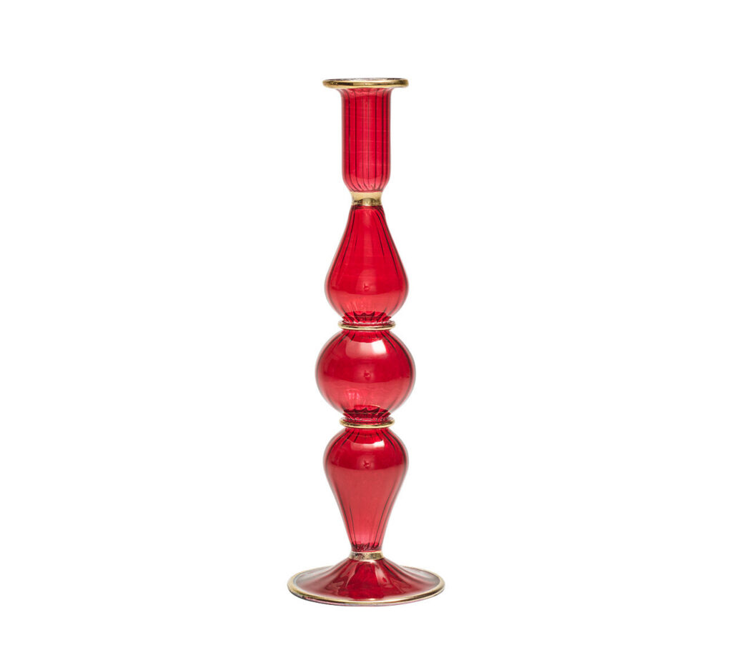 Tailored Ruby Decorative Candle Holder