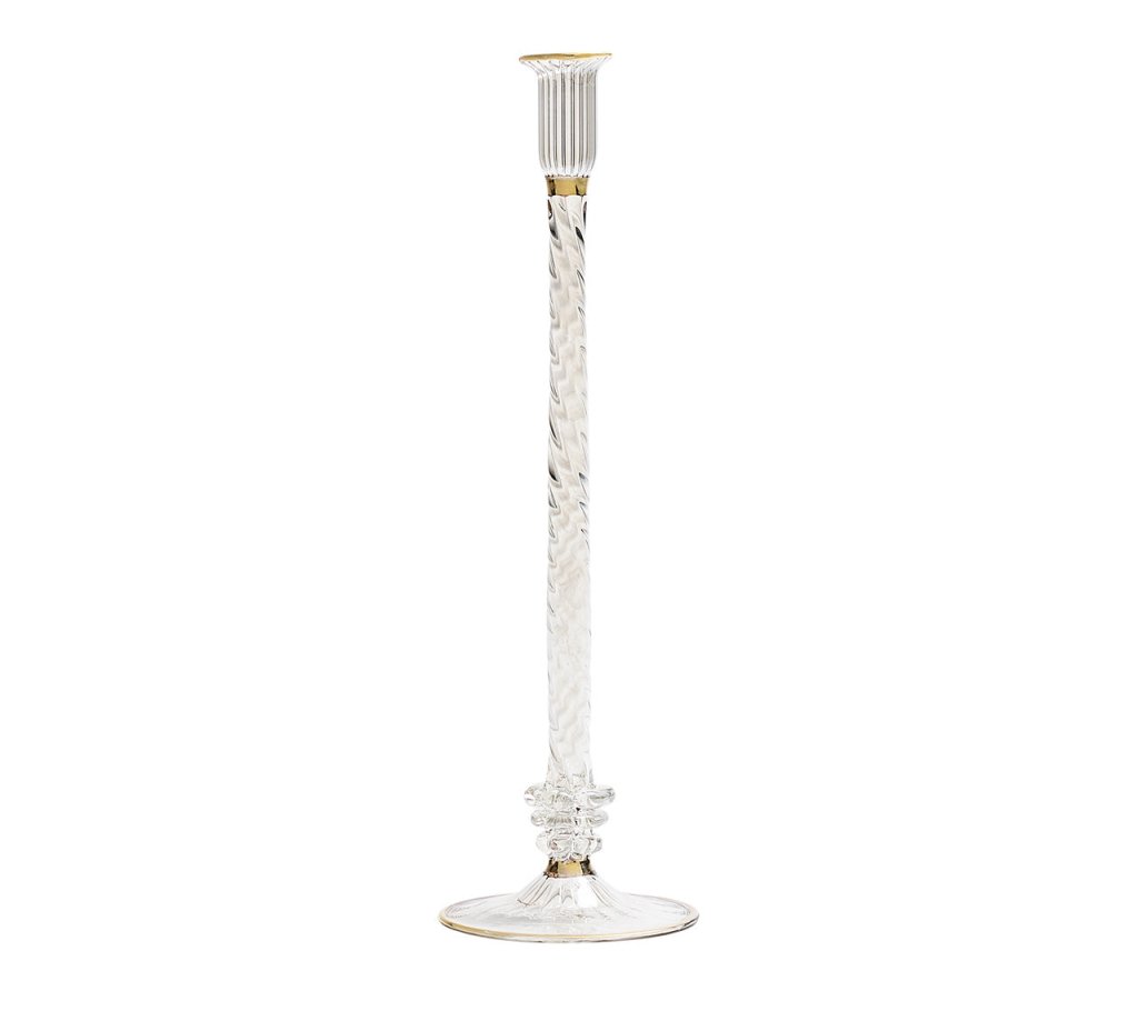 Polished Clear Decorative Candle Holder