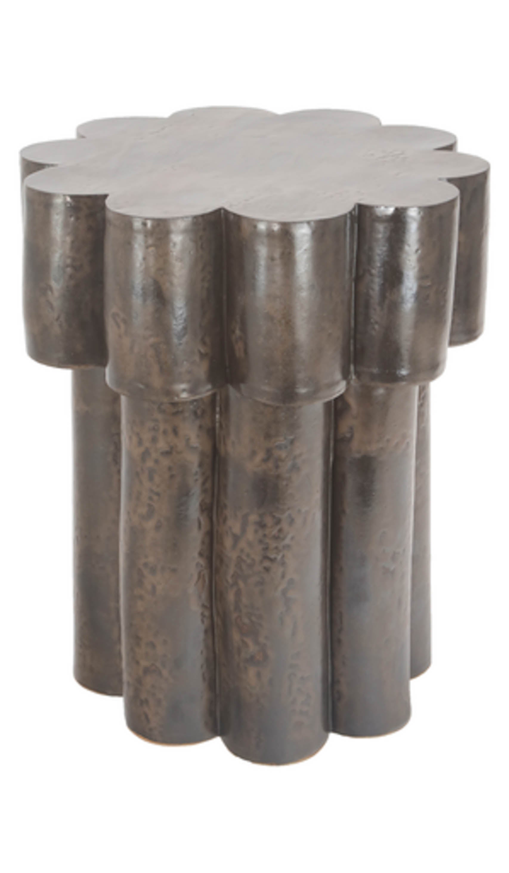 Layered Ceramic Accent Side Table