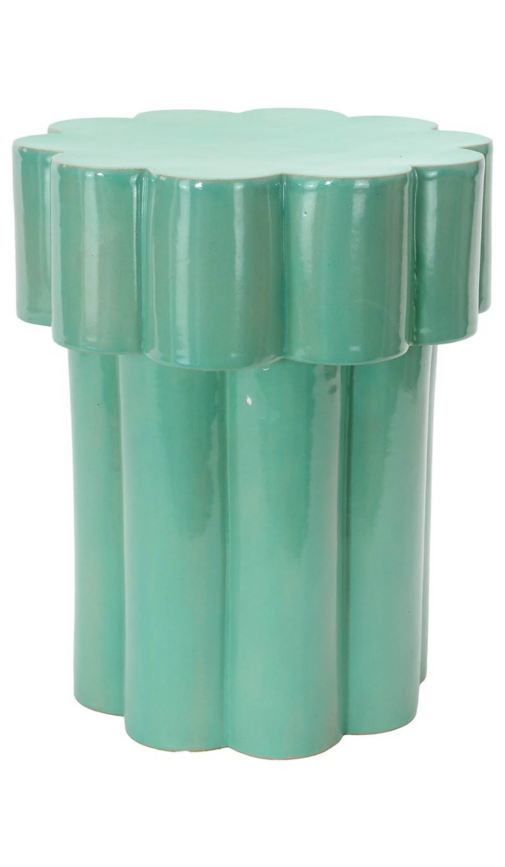 Layered Ceramic Accent Side Table