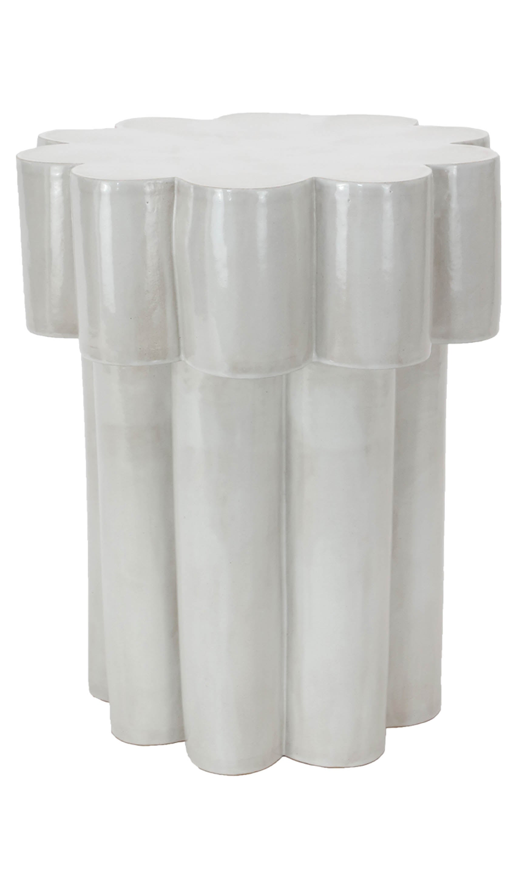 Layered Ceramic Accent Side Table