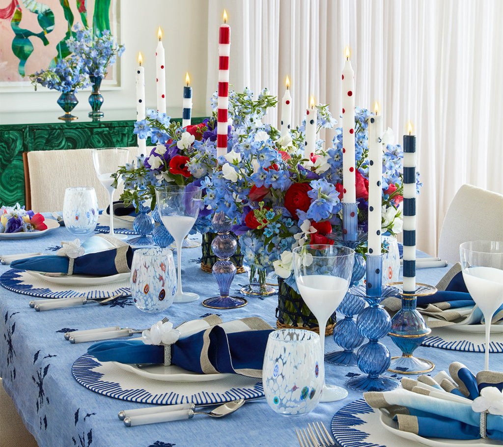 Balanced Blue Decorative Candle Holder - Image 5
