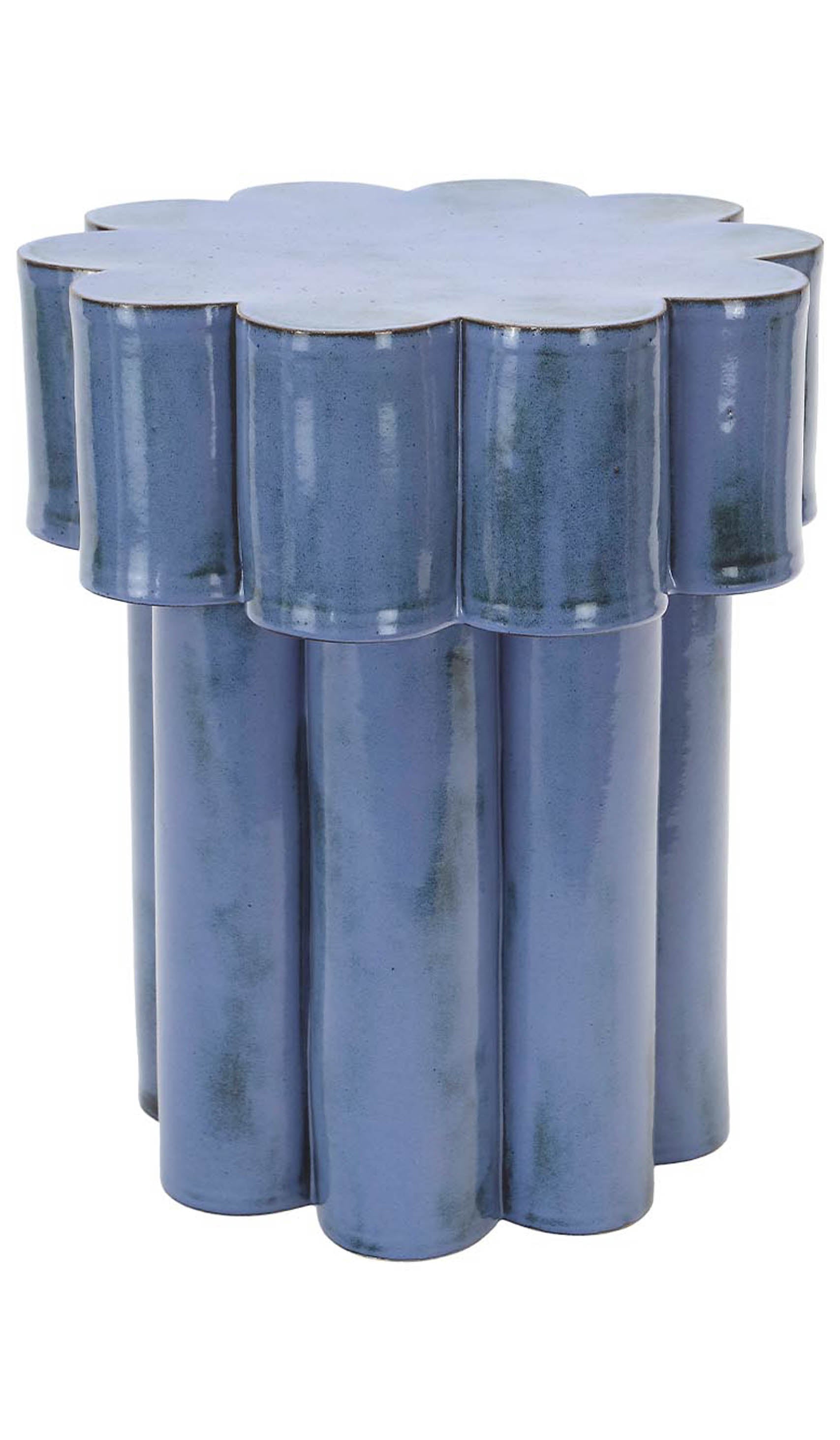Layered Ceramic Accent Side Table