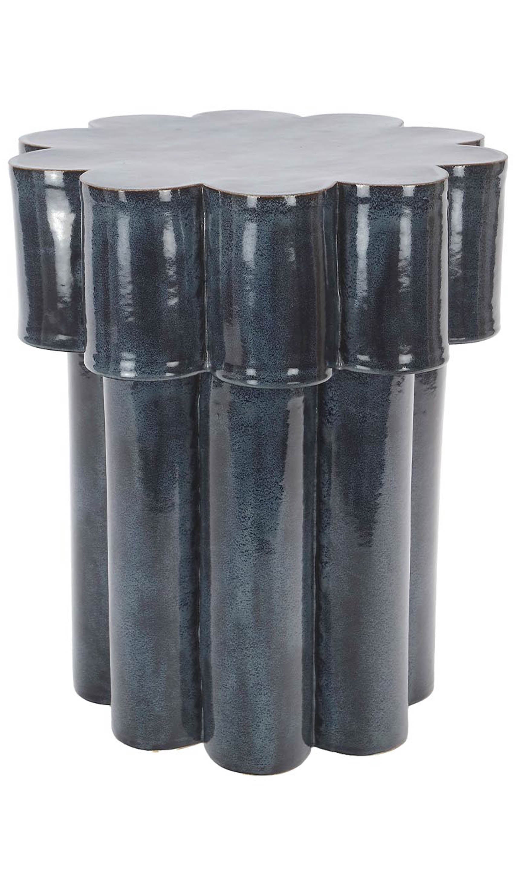 Layered Ceramic Accent Side Table