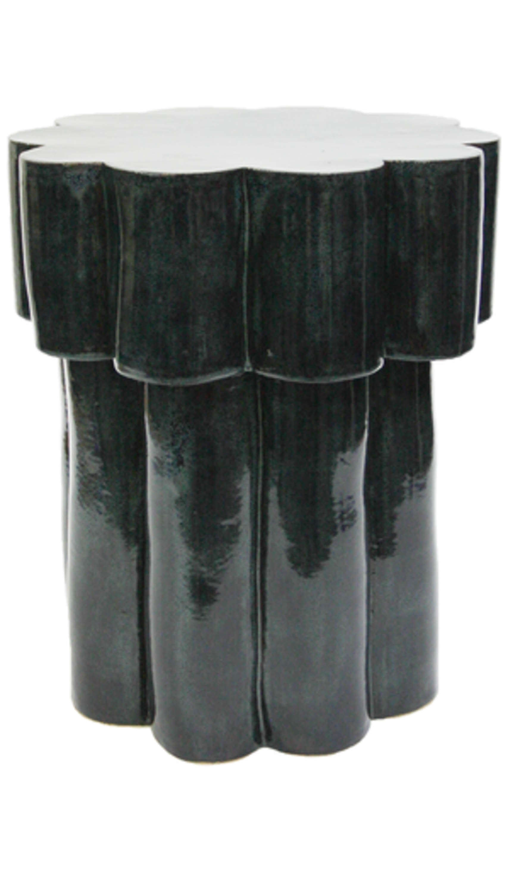 Layered Ceramic Accent Side Table