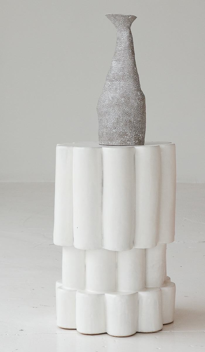 Smooth Ceramic Accent Side Table