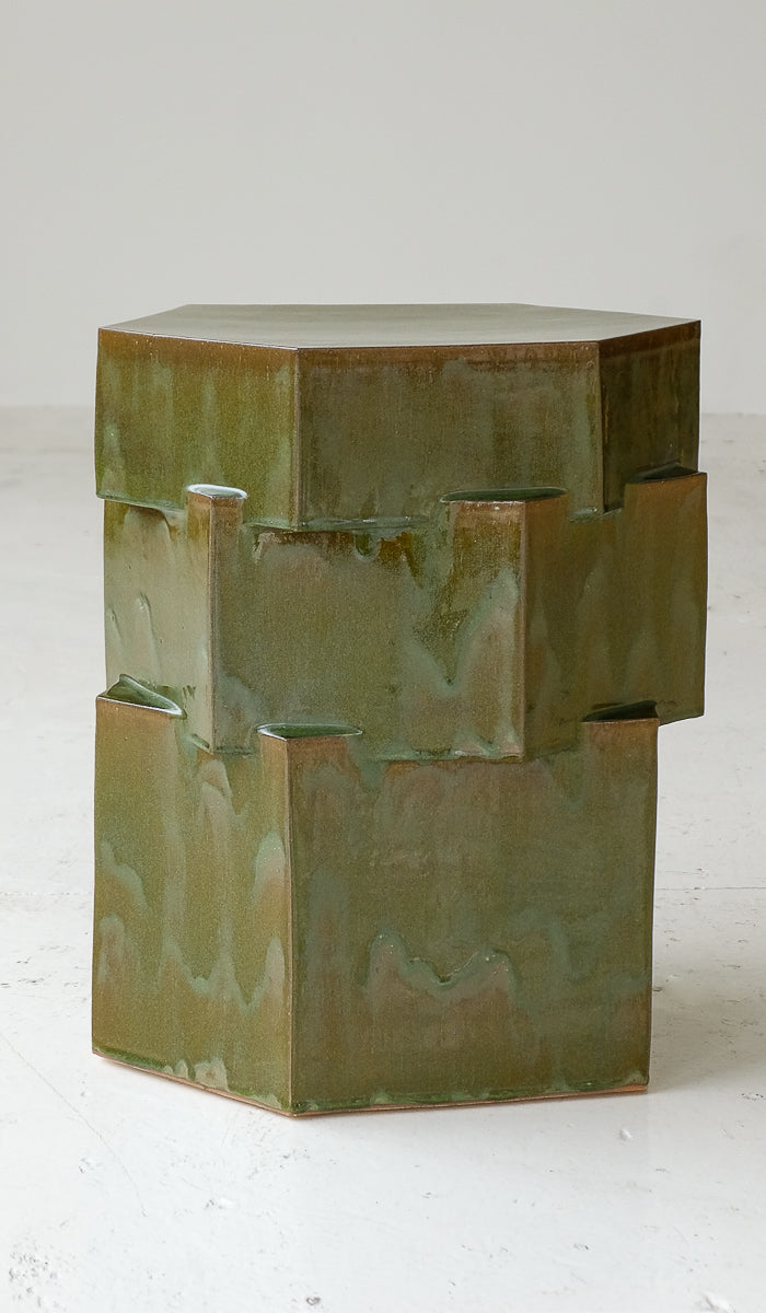 Clean Ceramic Accent Side Table