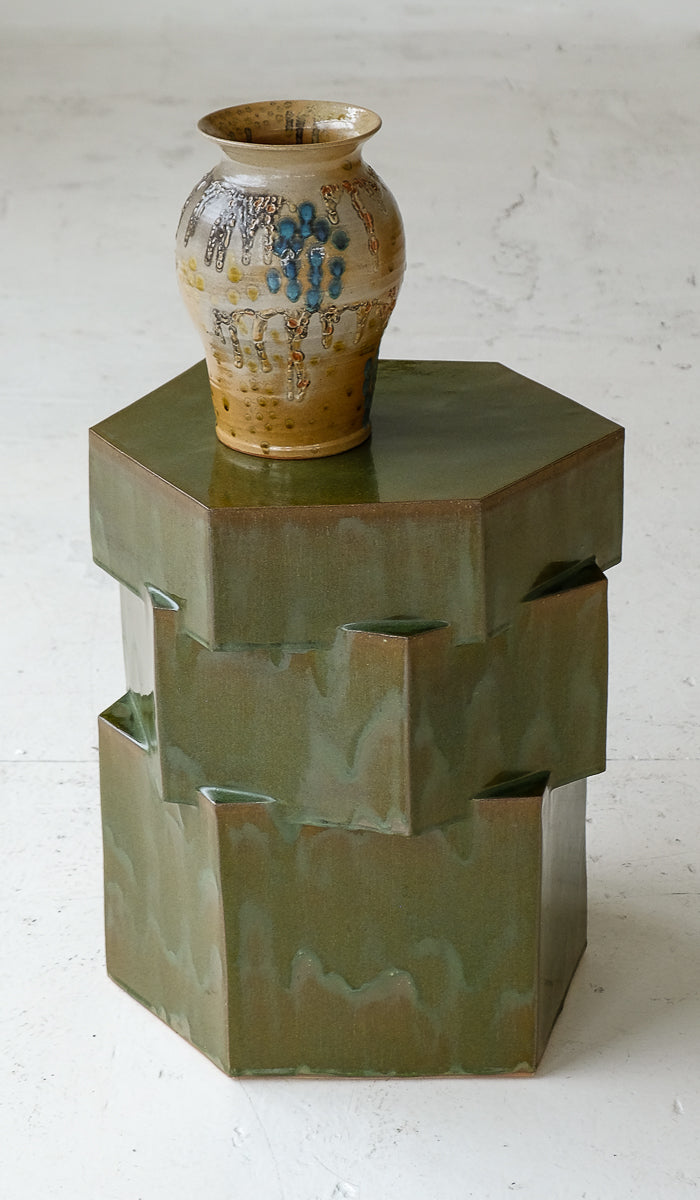 Clean Ceramic Accent Side Table