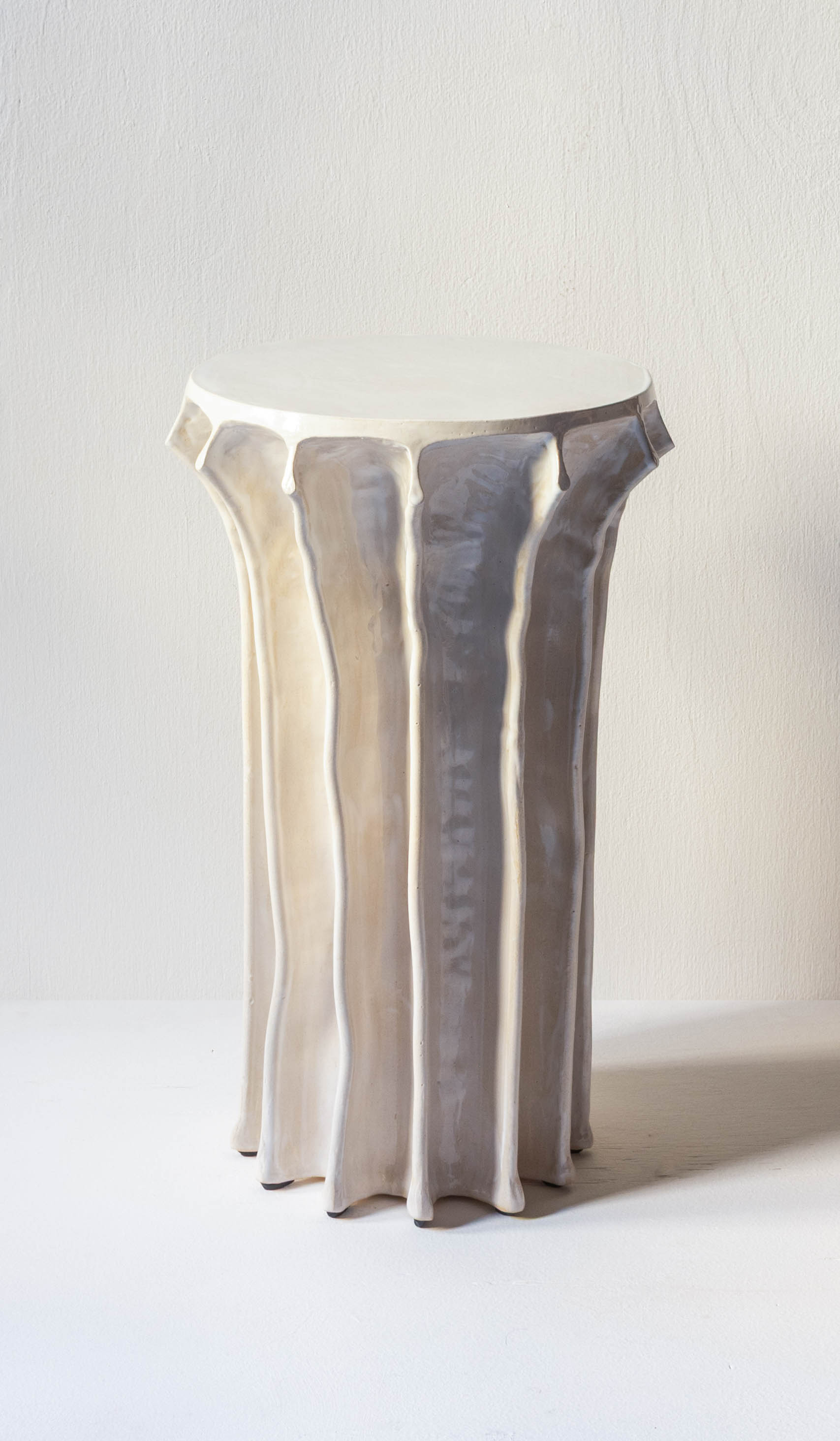 Artful Ceramic Accent Side Table