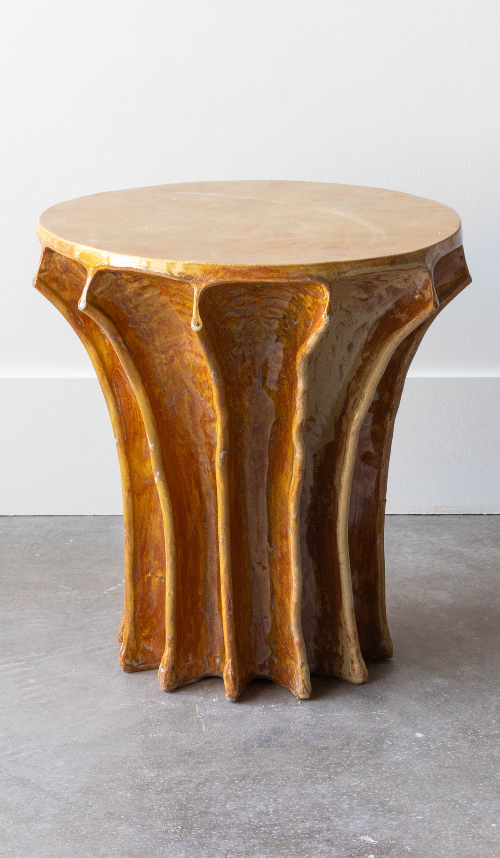 Artful Ceramic Accent Side Table