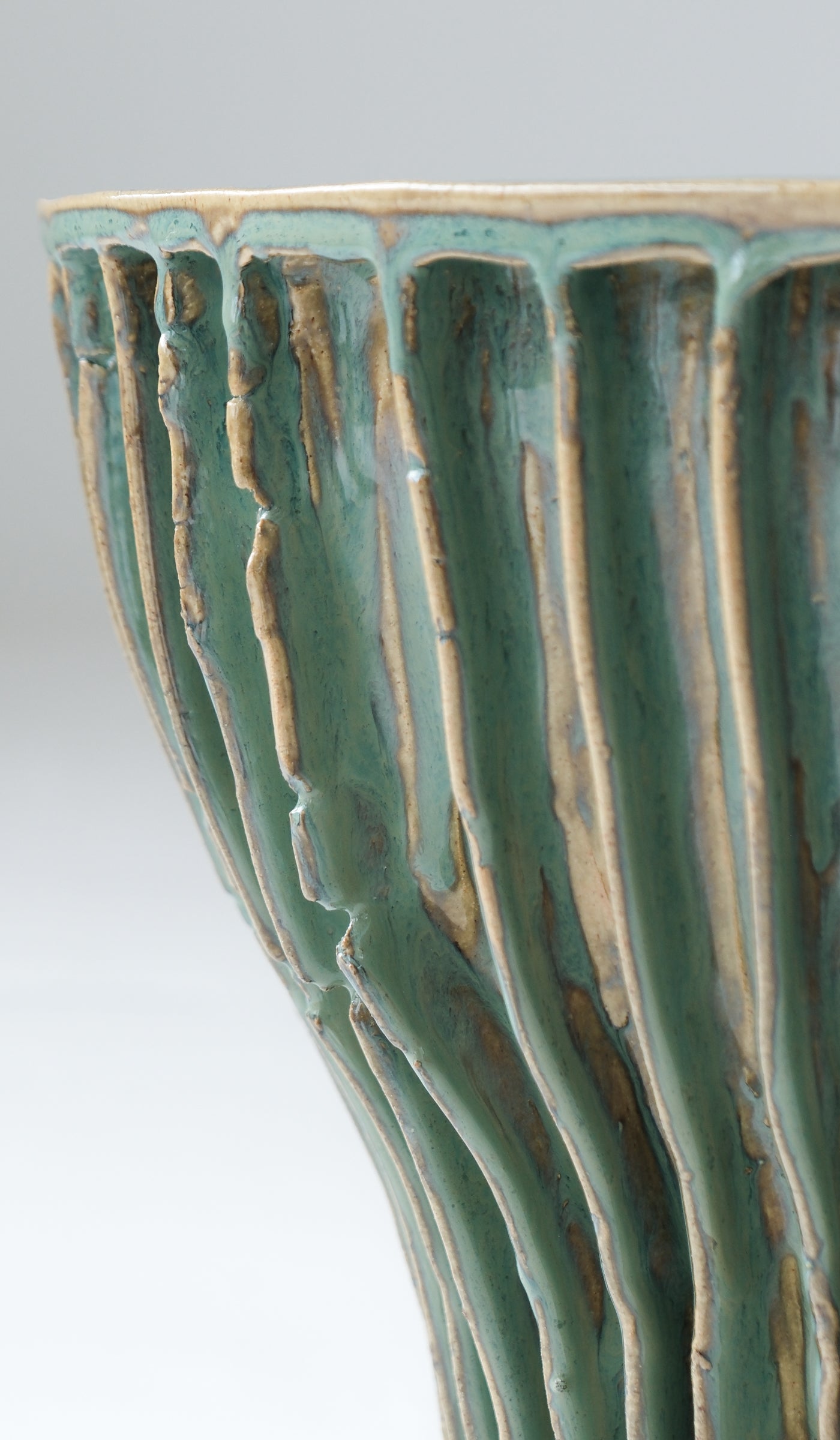 Warm Ceramic Accent Side Table