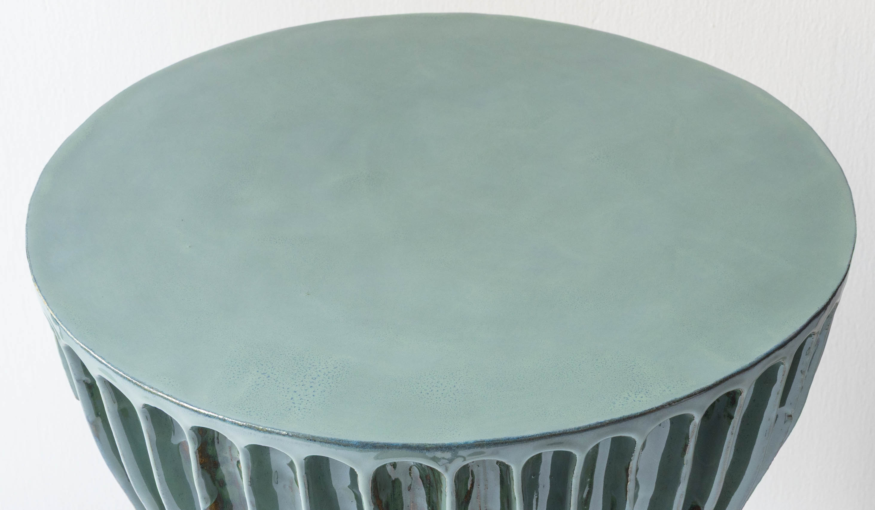 Warm Ceramic Accent Side Table