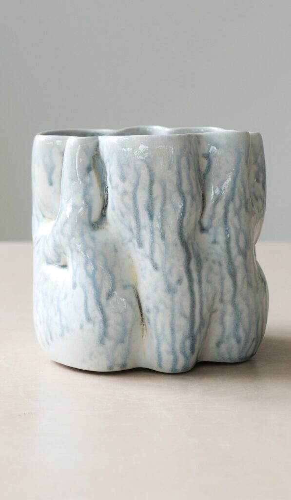Blue Ceramic Interior Decorative Vessel