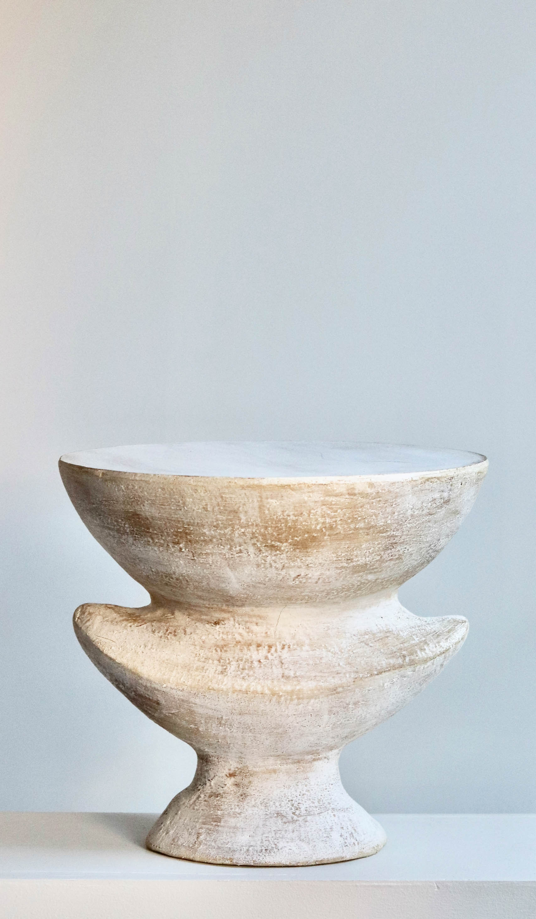 Soft Ceramic Accent Side Table