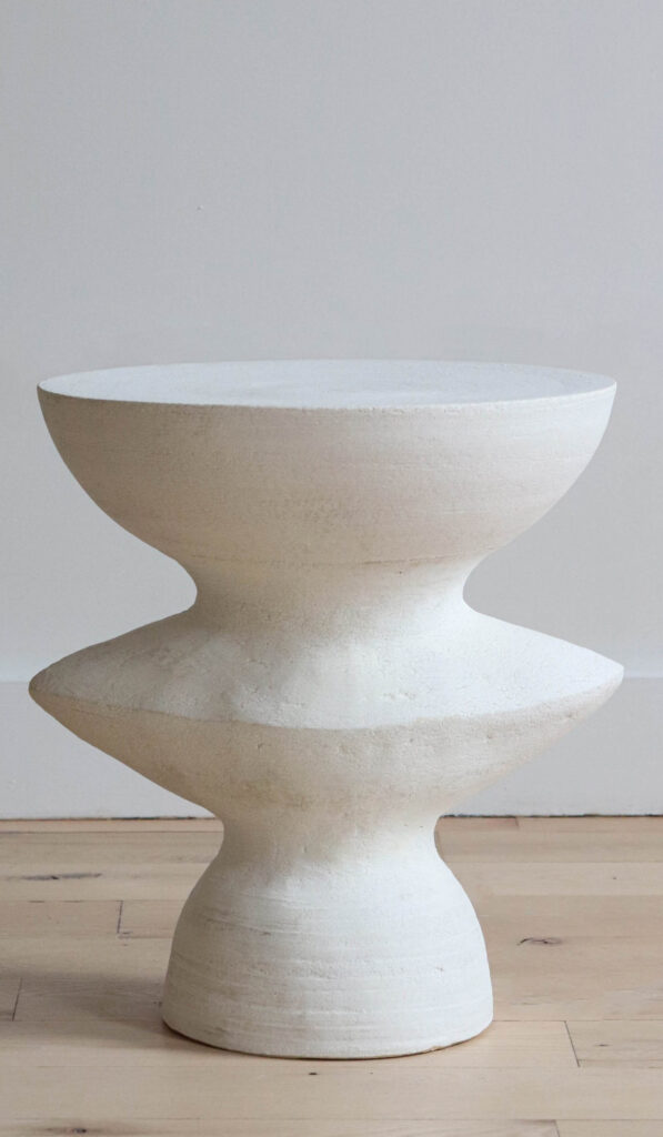 Soft Ceramic Accent Side Table