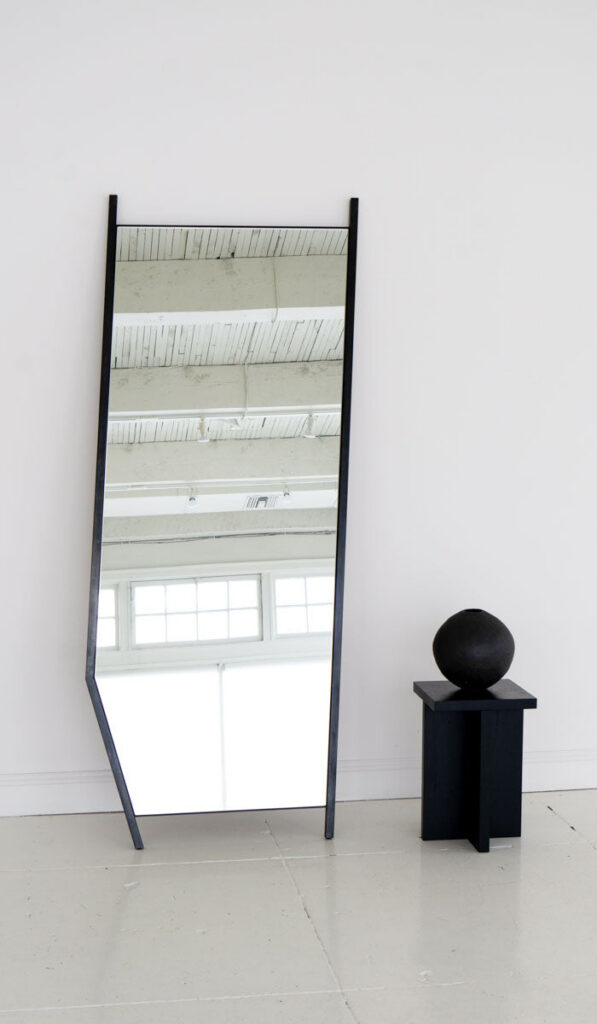 Artful Textured Decorative Floor Mirror