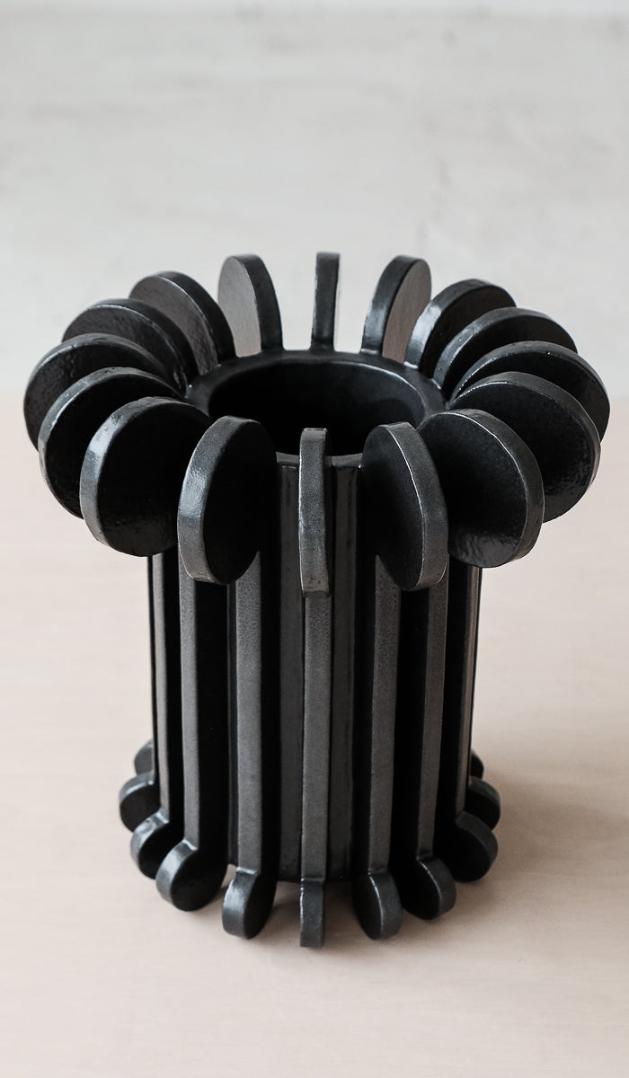 Textured Ceramic Statement Decorative Vessel