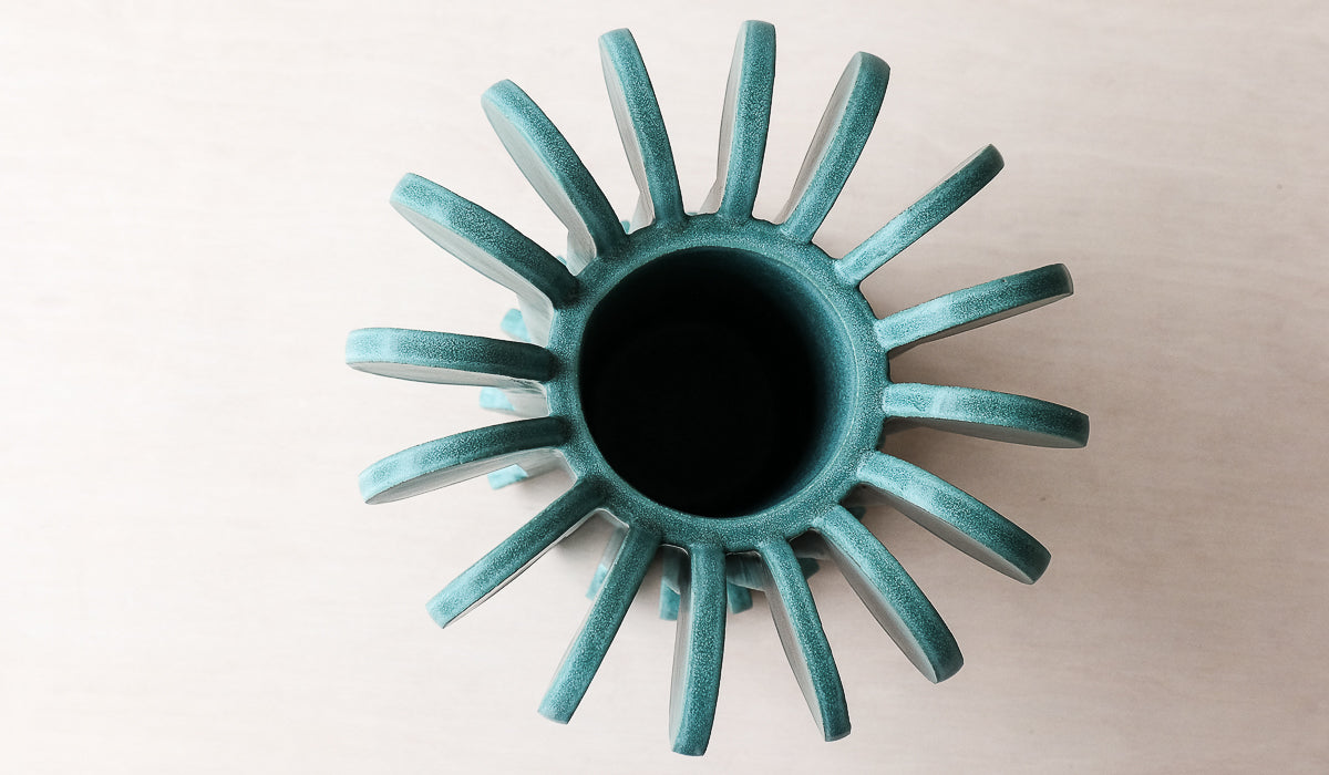 Textured Ceramic Statement Decorative Vessel