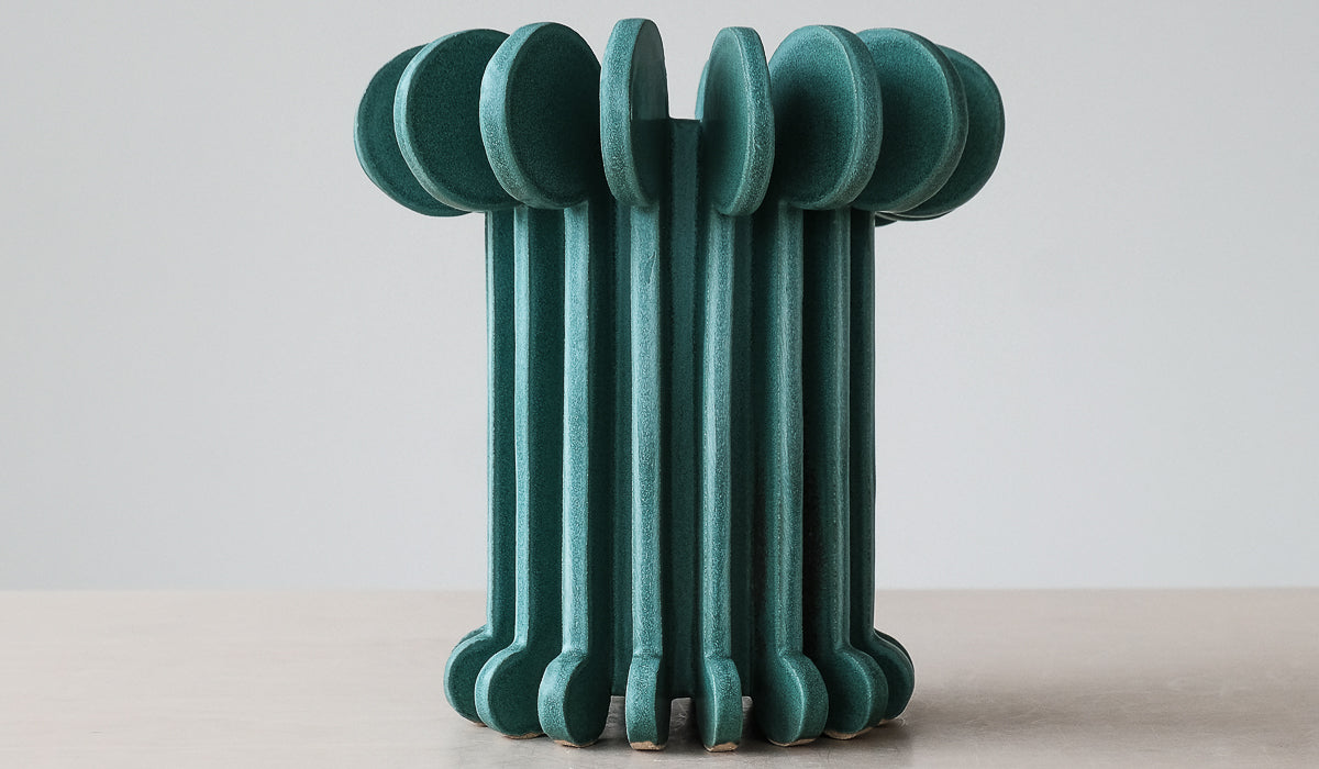 Textured Ceramic Statement Decorative Vessel
