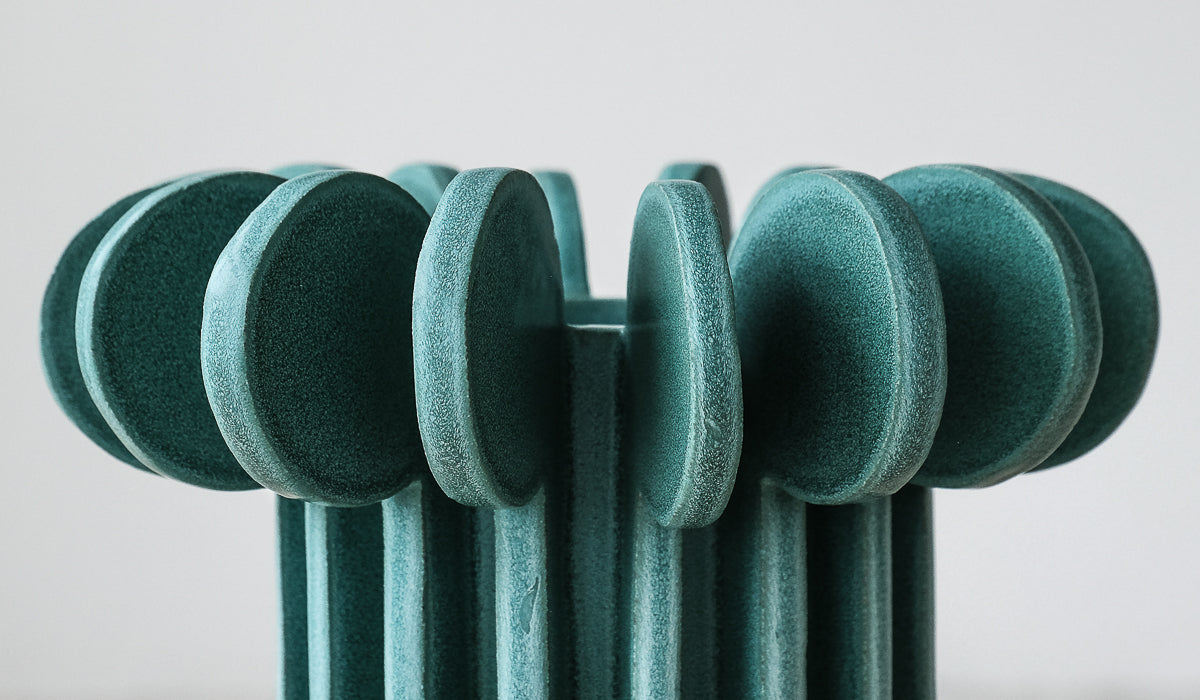 Textured Ceramic Statement Decorative Vessel