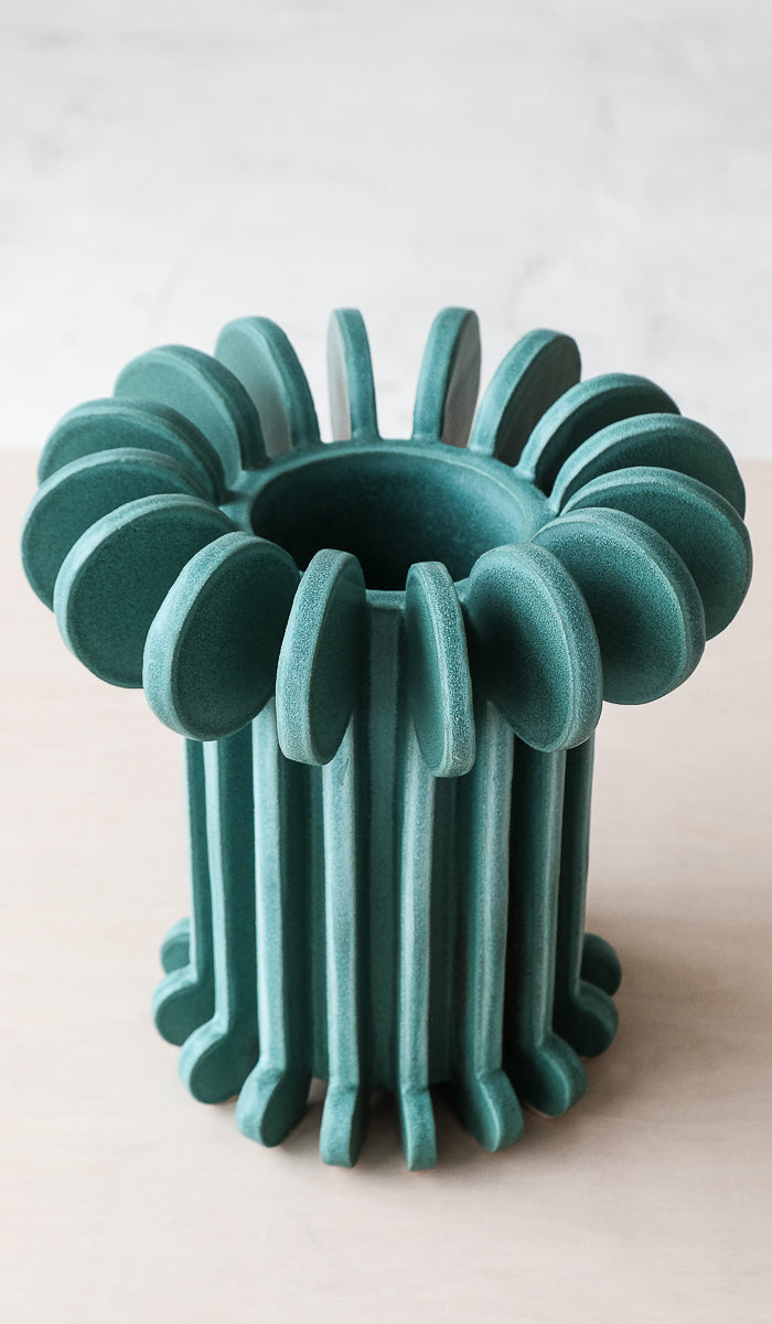Textured Ceramic Statement Decorative Vessel