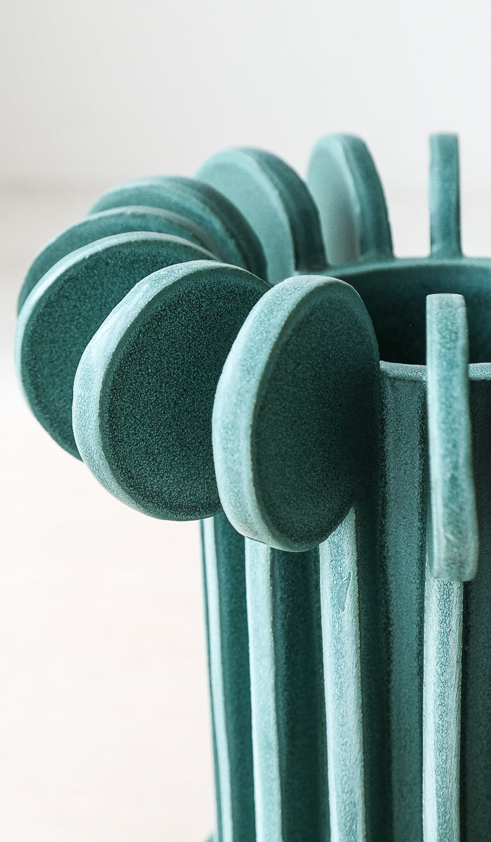 Textured Ceramic Statement Decorative Vessel