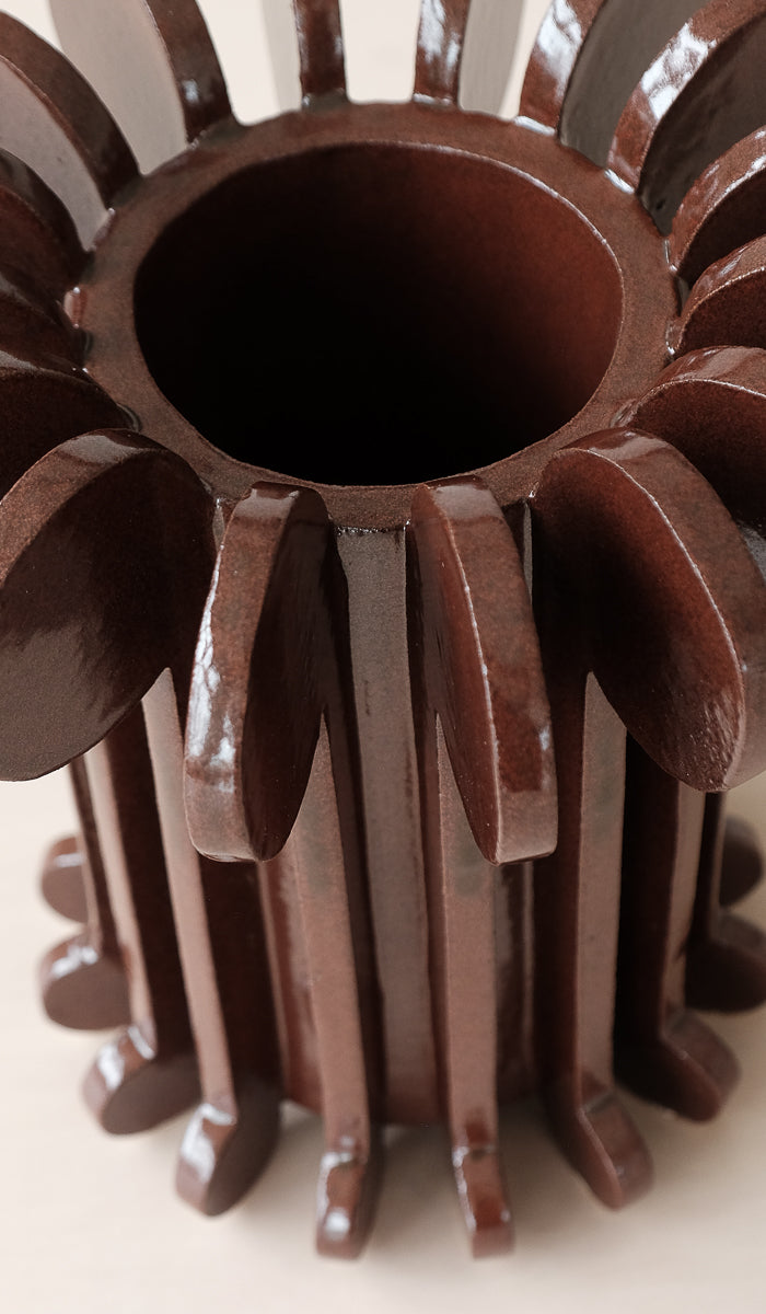 Textured Ceramic Statement Decorative Vessel