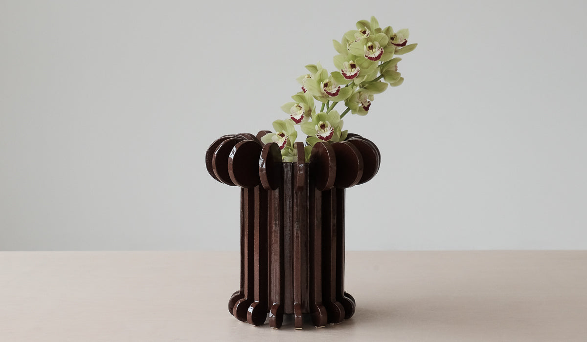 Textured Ceramic Statement Decorative Vessel