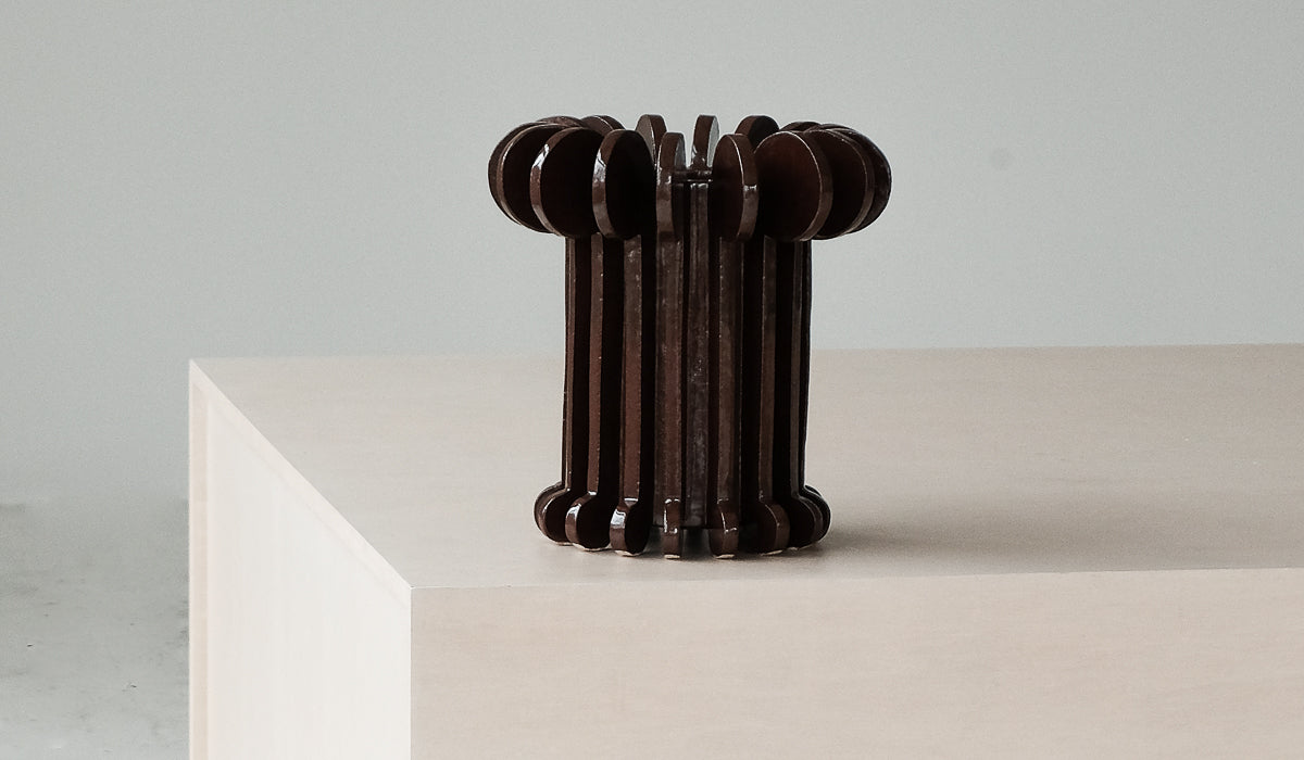 Textured Ceramic Statement Decorative Vessel