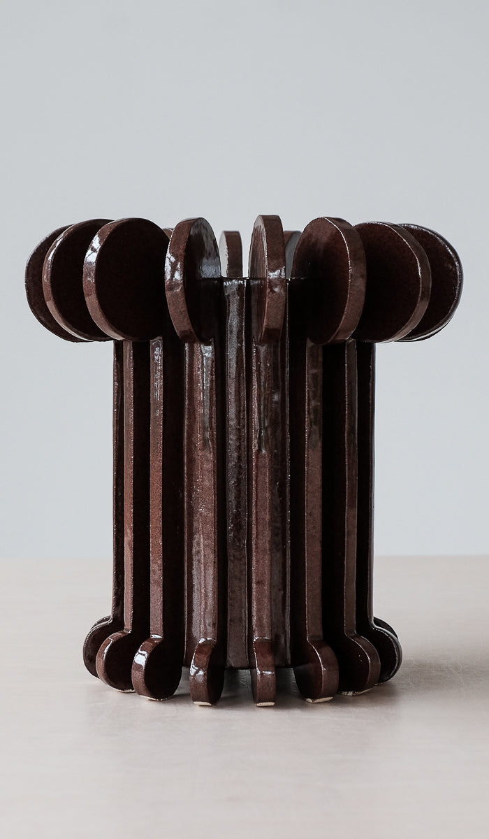 Textured Ceramic Statement Decorative Vessel