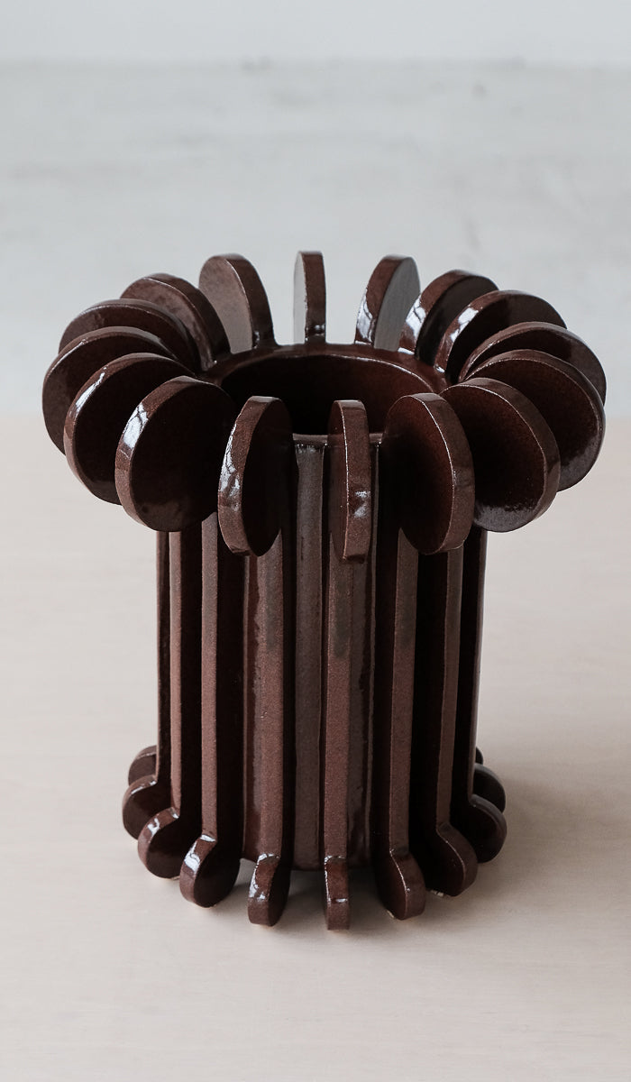 Textured Ceramic Statement Decorative Vessel