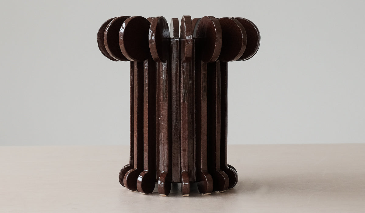 Textured Ceramic Statement Decorative Vessel