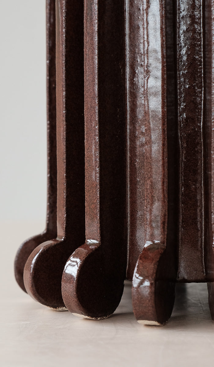 Textured Ceramic Statement Decorative Vessel
