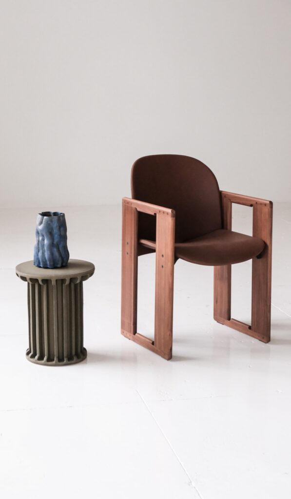 Textured Ceramic Accent Side Table