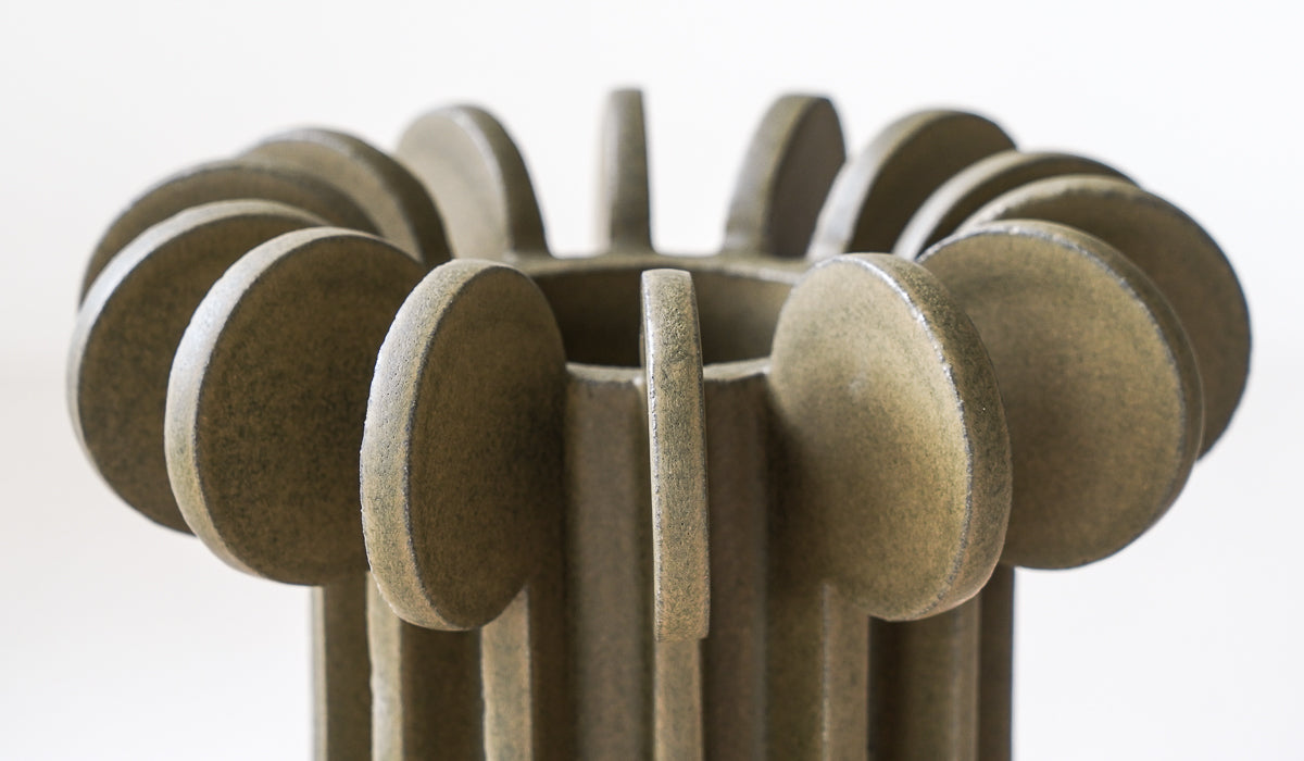 Textured Ceramic Statement Decorative Vessel