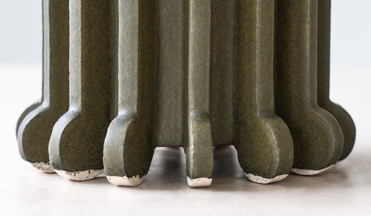 Textured Ceramic Statement Decorative Vessel