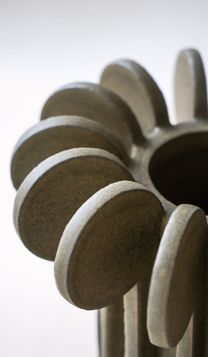 Textured Ceramic Statement Decorative Vessel